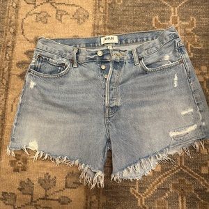 Agolde Parker Long Denim Shorts